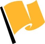 Hirnlichtspiele's yellow flag vectorized